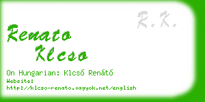 renato klcso business card