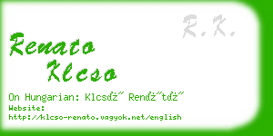 renato klcso business card